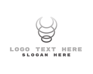 Metallic - Wild Native Bull logo design