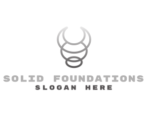 Metallic - Wild Native Bull logo design