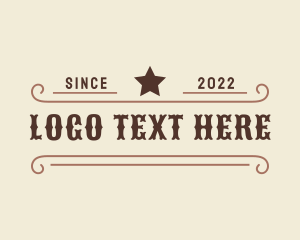 Texas - Fancy Western Brand logo design
