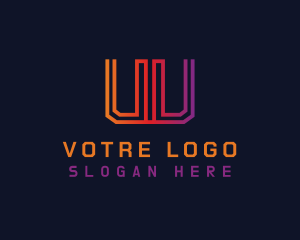 Programming - IT Cyberspace Letter W logo design