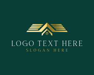 Lease - Roof Deluxe Realty logo design