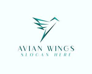 Avian Bird Hummingbird logo design