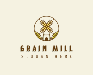 Flour Mill Grain Farm logo design