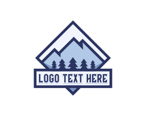 Trekking - Mountain Peak Adventure logo design