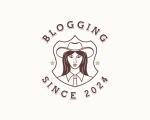 Cowgirl Woman Equestrian Logo