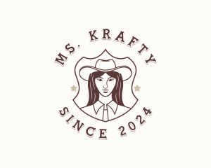 Cowgirl - Cowgirl Woman Equestrian logo design