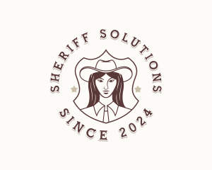 Sheriff - Cowgirl Woman Equestrian logo design