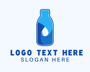 Dew - Purified Water Bottle logo design