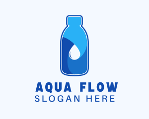 Purified Water Bottle logo design