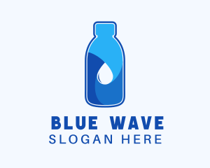 Purified Water Bottle logo design