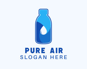 Purified Water Bottle logo design