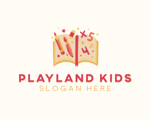 Educational Book Kindergarten logo design