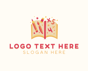 Toddler - Educational Book Kindergarten logo design