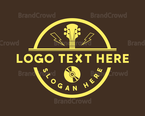 Guitar Music Band Logo