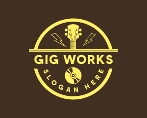 Gig - Guitar Music Band logo design