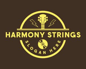 Guitar Music Band logo design