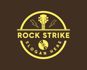 Guitar Music Band logo design