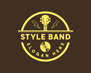 Guitar Music Band logo design