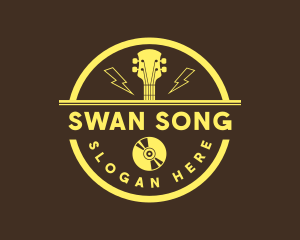 Guitar Music Band logo design