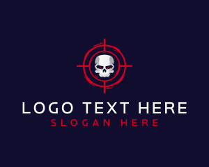 Kills - Skull Military Crosshair logo design