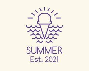 Summer Ice Cream logo design