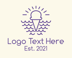 Purple - Summer Ice Cream logo design