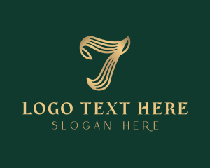 Gold - Gold Styling Letter T logo design