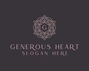 Heart Mandala Decor logo design