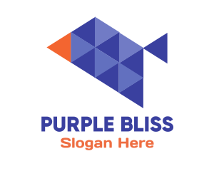 Triangle Purple Bird logo design