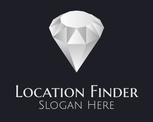 Geolocation - Diamond Location Pin logo design