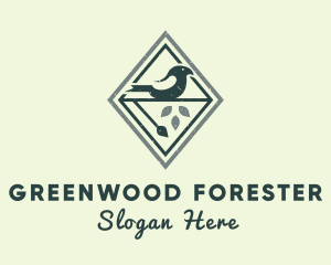 Natural Bird Forest logo design