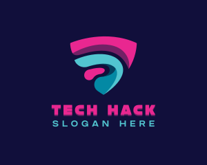 Tech Cybersecurity Software logo design