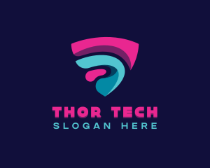 Tech Cybersecurity Software logo design