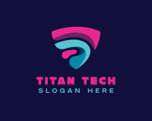 Tech Cybersecurity Software logo design