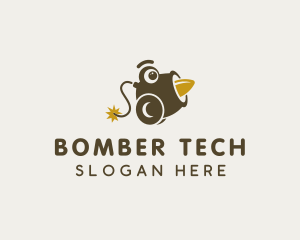 Bomber - Cannon Cartoon Bomb logo design