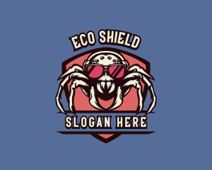 Gaming Spider Shield logo design