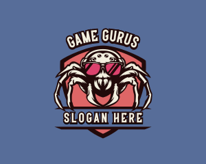 Gaming Spider Shield logo design