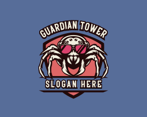 Gaming Spider Shield logo design