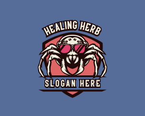 Gaming Spider Shield logo design