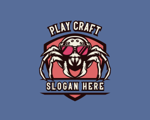 Gaming Spider Shield logo design