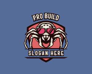 Gaming Spider Shield logo design