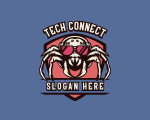 Streamer - Gaming Spider Shield logo design