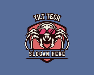 Gaming Spider Shield logo design