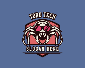 Gaming Spider Shield logo design