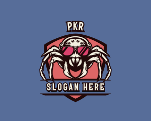 Gaming Spider Shield logo design