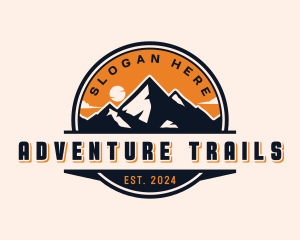 Mountain Peak Adventure Trail logo design