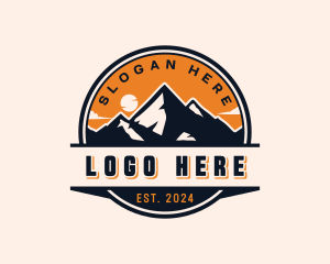 Trails - Mountain Peak Adventure Trail logo design