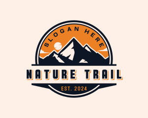 Trail - Mountain Peak Adventure Trail logo design