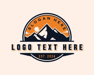 Trails - Mountain Peak Adventure Trail logo design