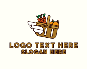 Market - Food Grocery Delivery Basket logo design